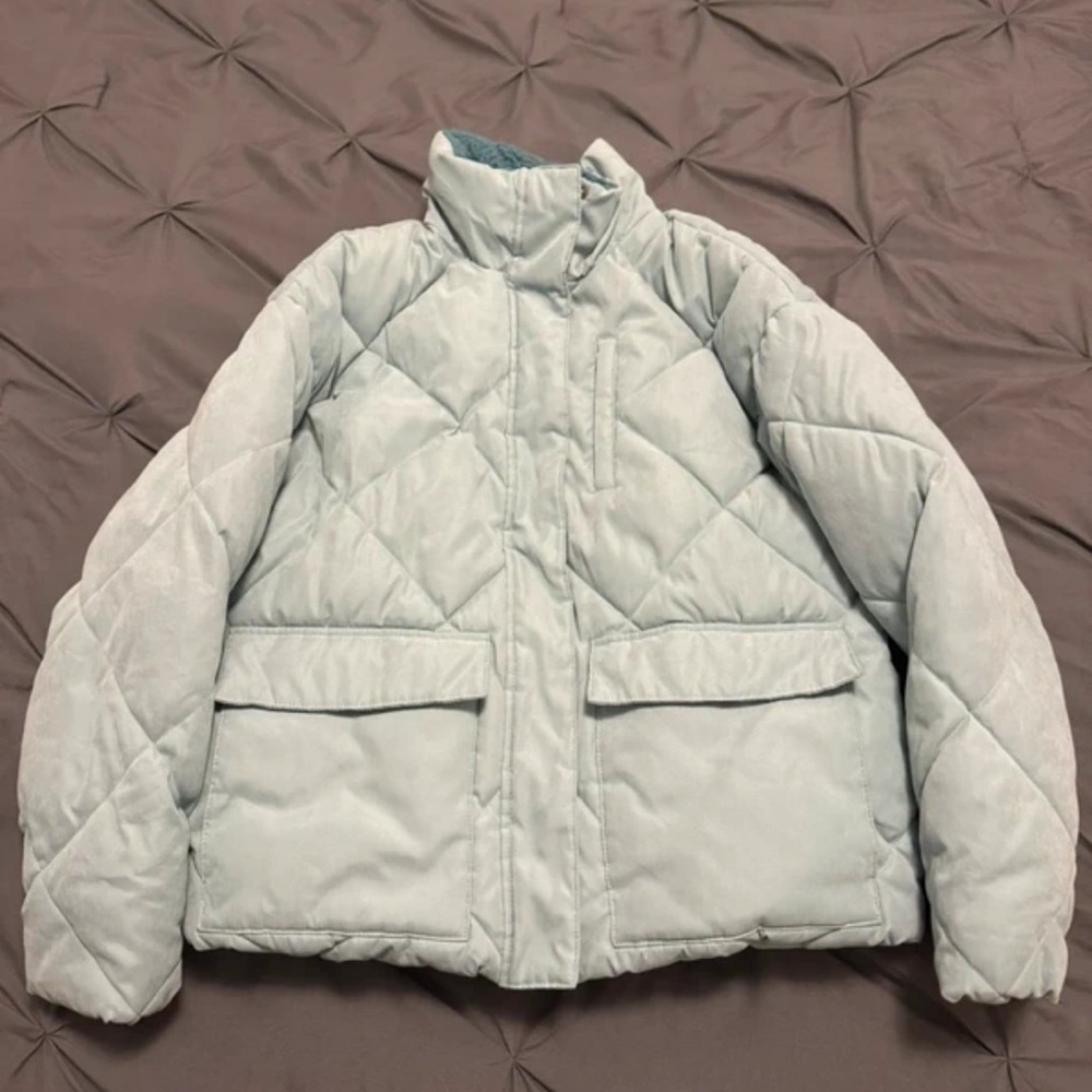 Universal Thread Women's Quilted Jacket - Light Gray